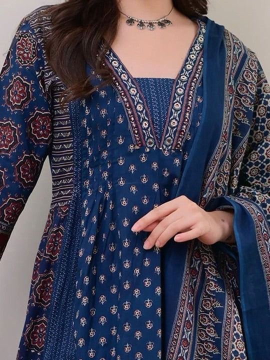 V Neck Anarkali Kurta set