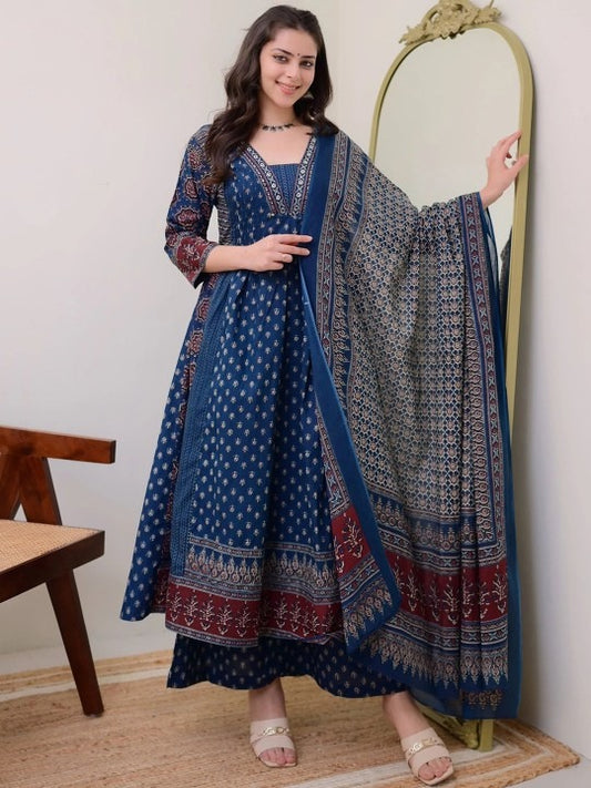V Neck Anarkali Kurta set