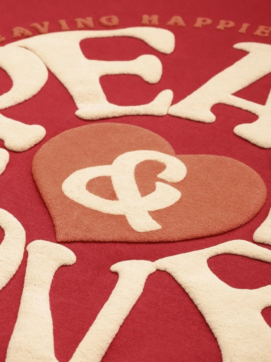 Graphic Printed Embossed Oversized T-shirt