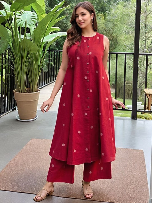 Women Geometric Printed Kurta with Palazzo