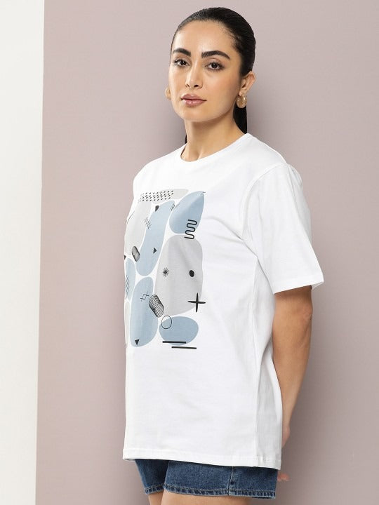 Graphic Printed Oversized Pure Cotton T-Shirt