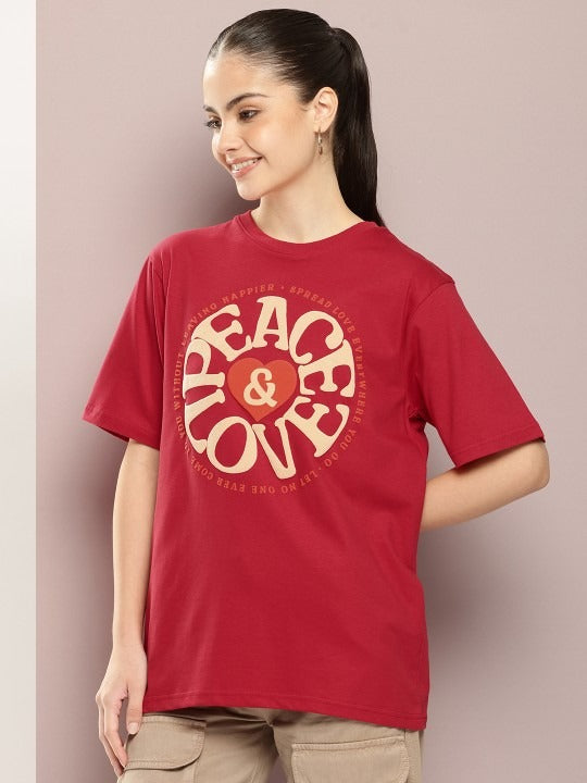 Graphic Printed Embossed Oversized T-shirt