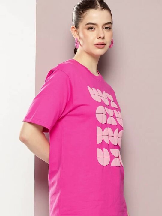 Graphic Printed Relaxed Fit Pure Cotton T-shirt