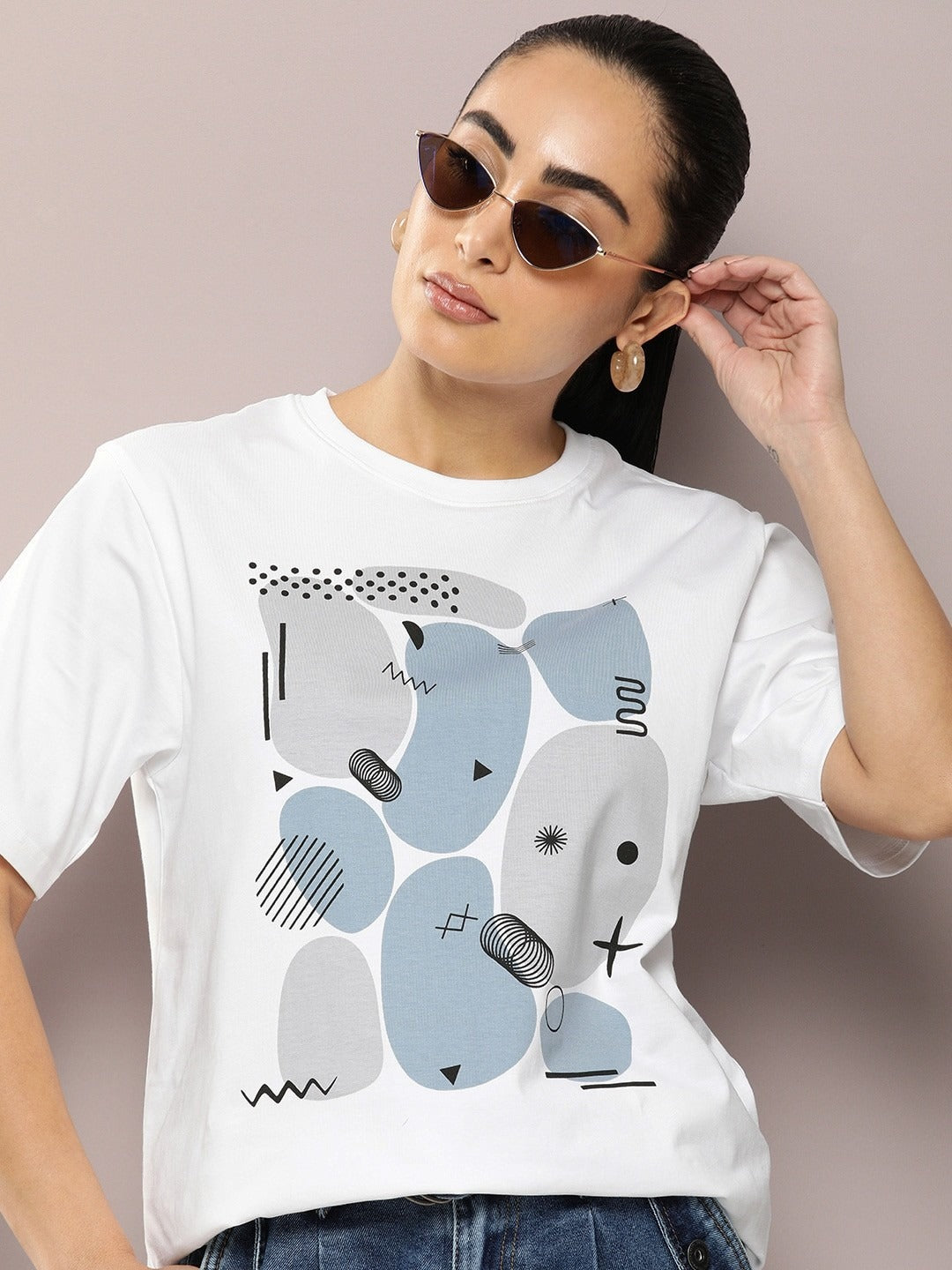 Graphic Printed Oversized Pure Cotton T-Shirt