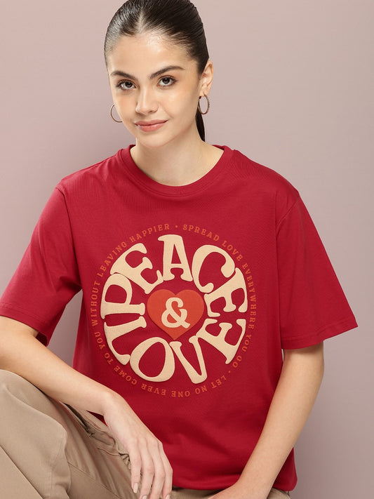 Graphic Printed Embossed Oversized T-shirt