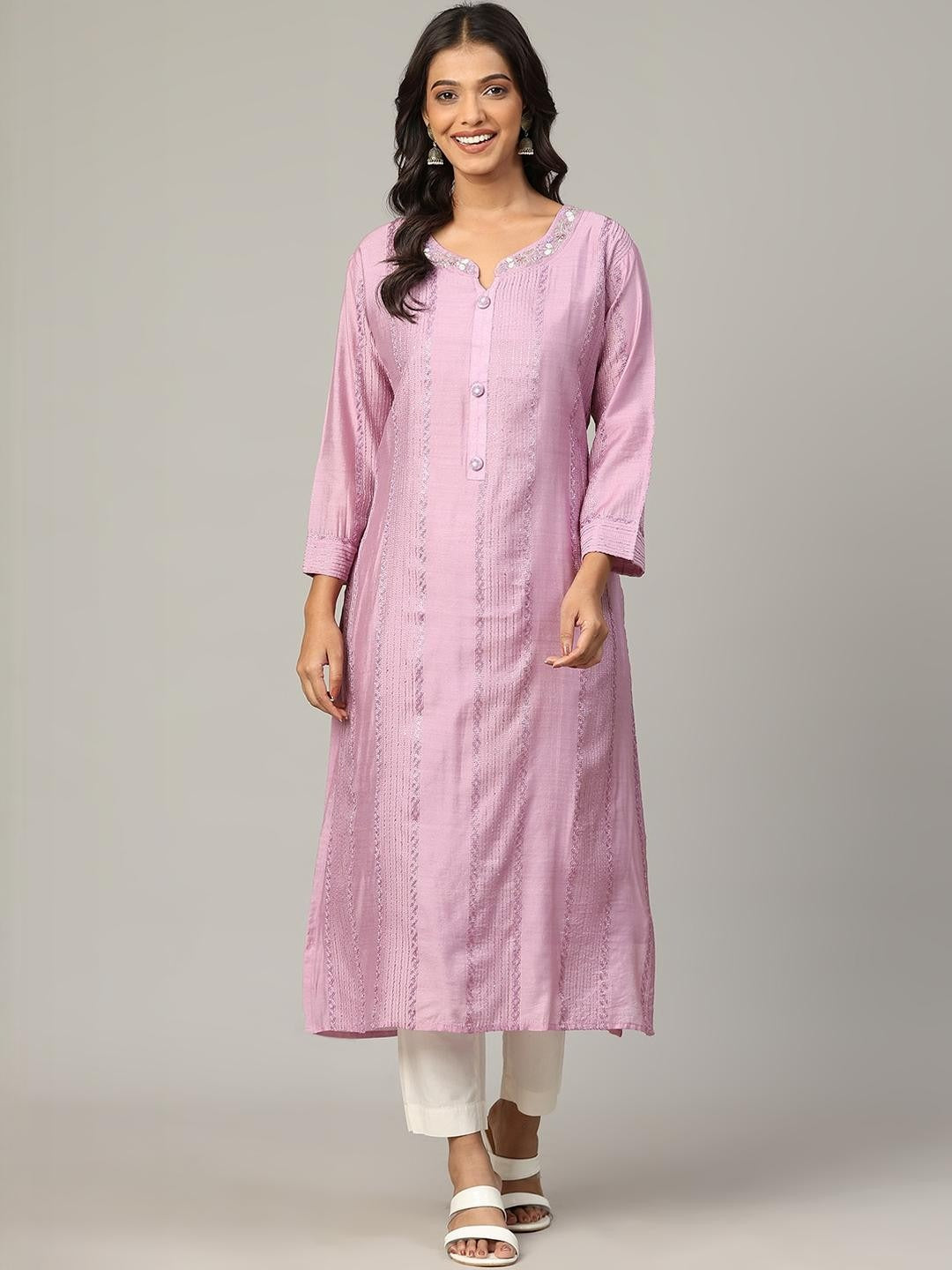 Zerah Women Chanderi Silk Kurta