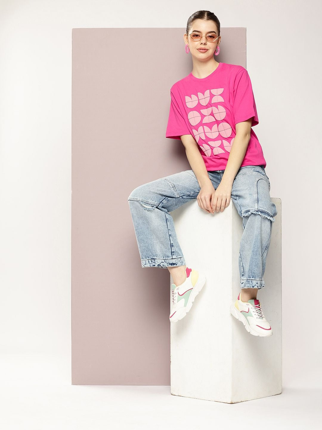 Graphic Printed Relaxed Fit Pure Cotton T-shirt